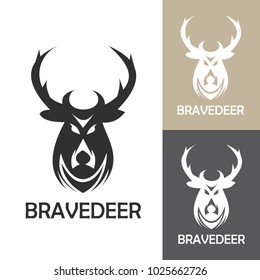 logo deer simple and elegant with three set