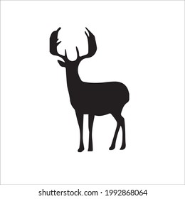 Logo eines Hirsches. Vektorgrafik. Silhouette