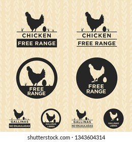 Logo to define foods from non-caged hens, free range, cage free