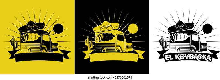 logo delivery mexico mehico mexica foodtruck food truck sausage fastfood streetfood