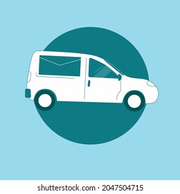 entrega de logotipo vector correspondencia puerta a puerta servicio de envío camionero correo camionero