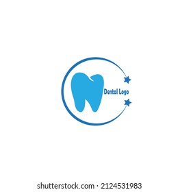 Logo de la ilustración dental.vector con fondo blanco.
