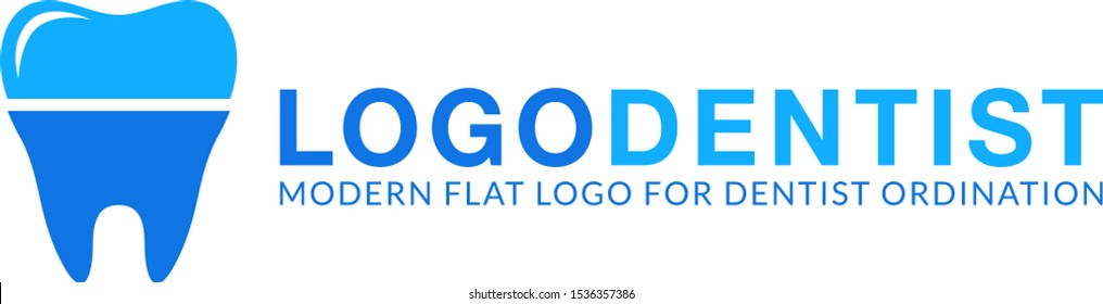 logo dentist dental clinic modern flat design easy to edit