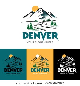 Logo Denver mountains or hiking | discovery - Landscape or creative logo for establishment