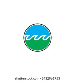 Logo depicting earth, water and sky, tifa elements put together 