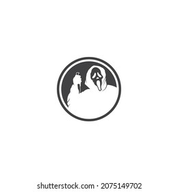 logo depicting Halloween celebration, vector illustration symbol design background.