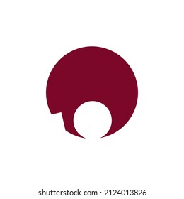 Logo depicting hand. Made of circles and squares.