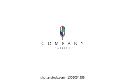 The logo depicts an abstract vision of feathers.