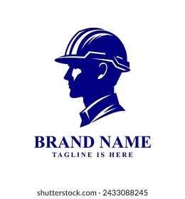 The logo depicts a hard-hat-wearing man, symbolizing safety, professionalism, and expertise in construction and engineering.