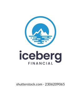 Das Logo zeigt einen Eisberg in der Mitte des Kreises.