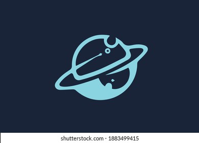 The logo depicts the planet Saturn with creative shapes