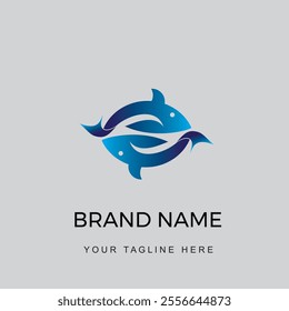 The logo depicts a simple animal image in the form of two rotating fish