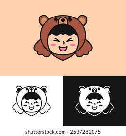 The logo depicts a small child and a bear laughing, creating a cheerful and happy atmosphere