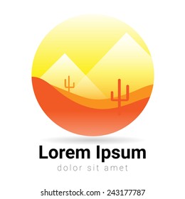 Logo desert in abstract design