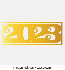 Logo-Design aus 2023 im Stil 4 mit goldener Farbkombination.