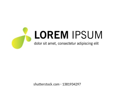 logo design from 3 oval shapes and gradient colour 