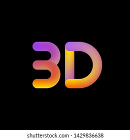Logo design 3D background black, 10 eps
