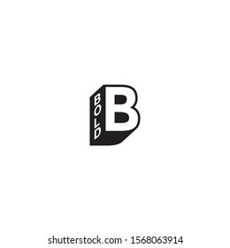 Logo design with 3d bold B letter icon 