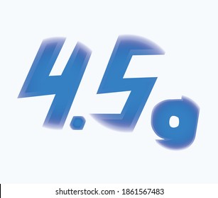 logo design for 4.5 g in blue