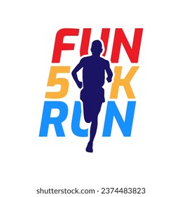 Logo Design for 5K fun run event in vector