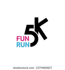 Logo Design for 5K fun run event in vector