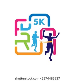 Logo Design for 5K fun run event in vector