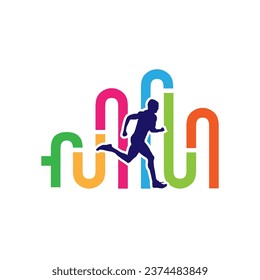 Logo Design for 5K fun run event in vector