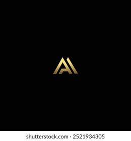 Diseño de logo de AA M AM MA en Vector para construcción, hogar, bienes raíces, edificio, propiedad. Logotipo profesional de moda impresionante mínimo,