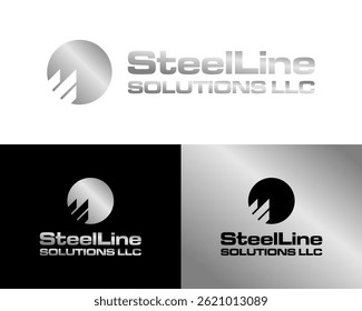 Logo design about abstract circle shape of steel industry company.