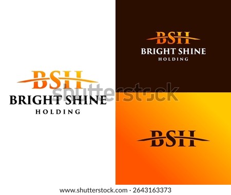 Logo design about BSH letters monogram of holding company.

