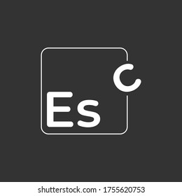 Diseño de logotipo sobre escape en ilustración vectorial
