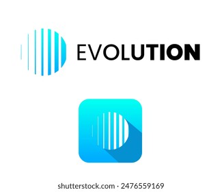 Logo design about evolution abstract graphics.