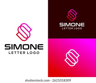 Logo design about geometric monogram letter S.
