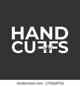 Logo design about handcuffs in white color