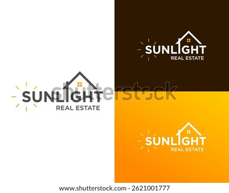 Logo design about a house that uses solar power as its electricity supply.

