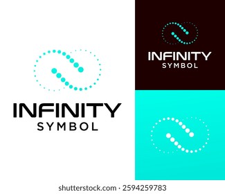 A logo design about infinity that is geometric and clean.

