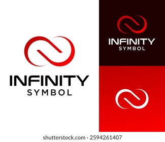 A logo design about infinity that is geometric and clean.


