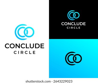 Logo design about letter C monogram and circle.