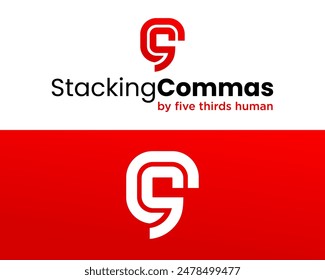 Logo design about letter S monogram and comma.