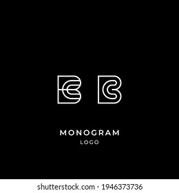 Das Logo-Design der Buchstaben B und C ist mit geometrischen Linien entworfen.
EPS10, Vektorgrafik.