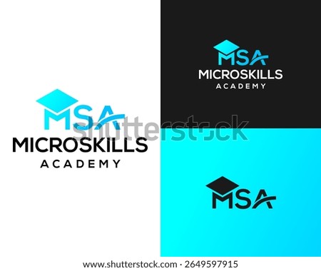 Logo design about MSA letters monogram education university.

