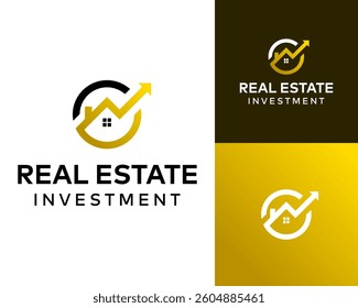 Logo design about real estate and investment growth.