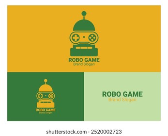 logo design about robots and gamepads, vector illustration, for game and robot design and logo purposes