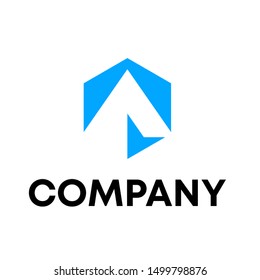 Logo design abstact initial A sign symbol