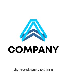 Logo design abstact initial A sign symbol
