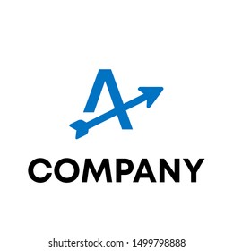 Logo design abstact initial A sign symbol