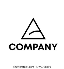 Logo design abstact initial A sign symbol