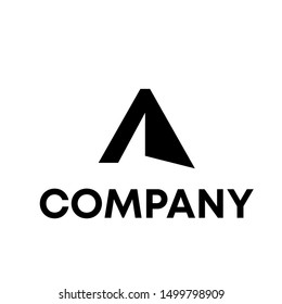 Logo design abstact initial A sign symbol