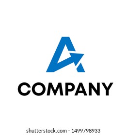 Logo design abstact initial A sign symbol