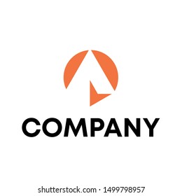 Logo design abstact initial A sign symbol